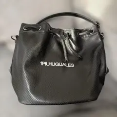 タグ付き未使用1PIU1UGUALE3 パンチングレザー 巾着バッグ - メルカリ
