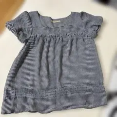 Re* olivedesolive ストライプ 半袖ブラウス
