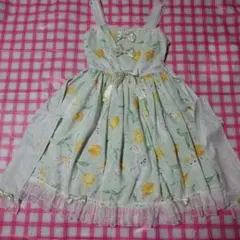 Metamorphose 和柄ジャンパースカート 赤 花鳥風月乙女のはごろも