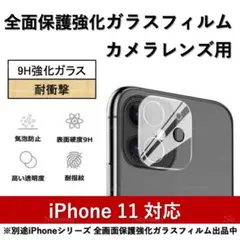 iPhone11 背面カメラレンズ用全面保護強化ガラスフィルム