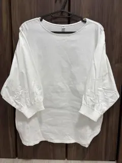 ユニクロ　マーセライズコットンシャーリングボリュームスリーブT Mサイズ