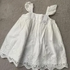 【新品タグ付き】babyGAP ホワイトワンピース 12-18m サイズ80