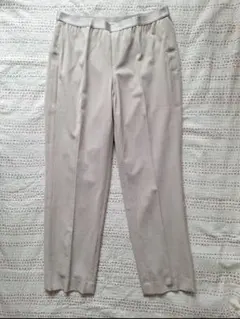 コムサ・デ・モード ピンクベージュ ゴムウエスト スラックス