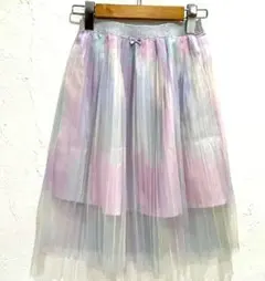 新品未使用★メゾピアノ★チュールスカート ラメ　140 マーメイド