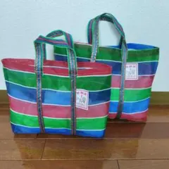 台湾バッグ　漁師網バッグ エコバッグ　トートバッグ2点セットのサムネイル
