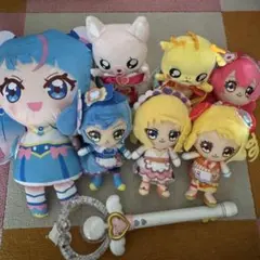 プリキュア ぬいぐるみ 7体セット ステッキ付き