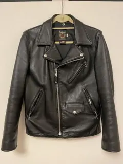 Schott 228US ブラック ダブルライダースジャケット