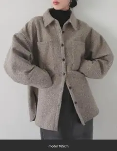 Lian ループツイードシャツブルゾン