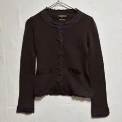 ボールジィ　ワッフルツイード　ノーカラージャケット　M トゥモローランド