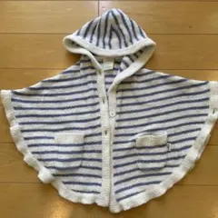 gelato pique ベビーポンチョ 70-80 ボーダー