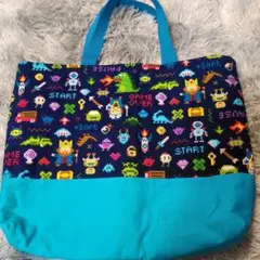 ハンドメイド　マリオ風柄レッスンバック　新品未使用