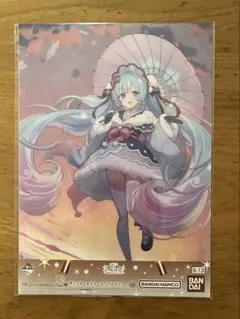 一番くじ 雪ミク S賞 クリアポスター 2023