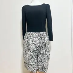EPOCA 切替ワンピース ブラック モノトーン 上品 美シルエット