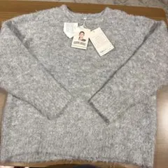 Mサイズ　新品　しまむら　SUNNY HOUSE ニット トップス グレー 長袖