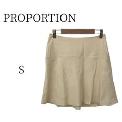 ★美品 PROPORTION アイボリー ミニ フレアスカート S