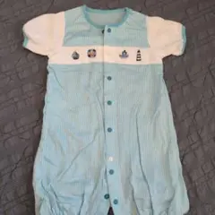 ファミリア　ストライプ　ロンパース 50-60cm