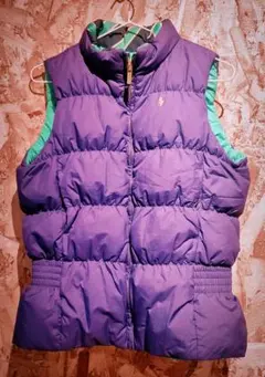 ラルフローレン ☆リバーシブルダウンベスト 紫 / 緑