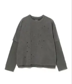 BEAMS Layered Damage Long Sleeve T-Shirtのサムネイル
