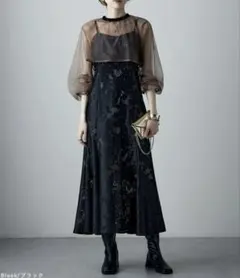 【美品】etoll. 3wayシフォンボレロ&レースキャミドレス S