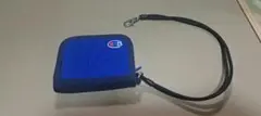 Champion キッズ用 二つ折り財布 ストラップ付き ブルー