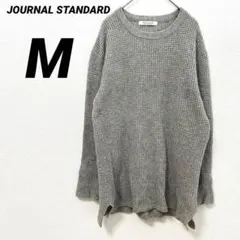 192【ジャーナルスタンダード】ニット　プルオーバー　（M）　スリット　Uネック