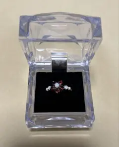 ロ*ン様 碌山 ロクザン　ガーネット オパール　シルバーリング　11号