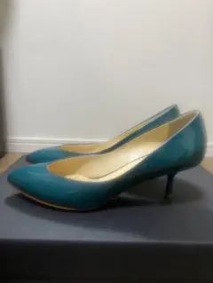 ジュゼッペ・ザノッティパンプス/38.5エナメルヒール 5cm/グリーンのサムネイル