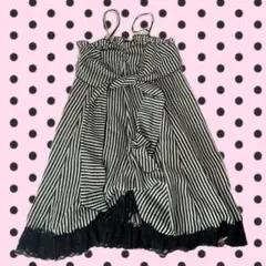 平成ギャルパンクグランジゴスロリピンクボーダーワンピキャミフリルストライプ