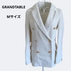 GRANDTABLE　グランターブル　ツイード　ダブルブレスト　ホワイト　M