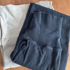 Ri様専用　マタニティパンツ リブ編み スカート・パンツセット