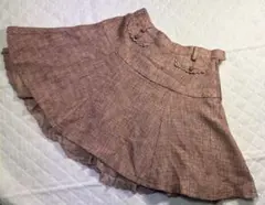 Axes Femme フレアスカート ブラウンレッド系 裏地付き