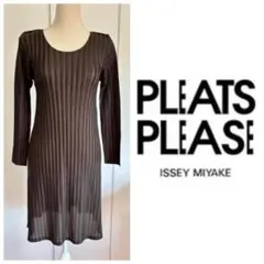 未使用級✨PLEATS PLEASE ISSEY MIYAKE 黒ワンピース L - メルカリ