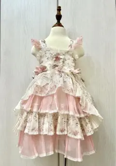 キッズロリータピンクLolitaプリンセスドレス　子供ドレス　サイズ130ぐらい