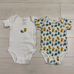 半袖ロンパース ボディスーツ 2枚セット
