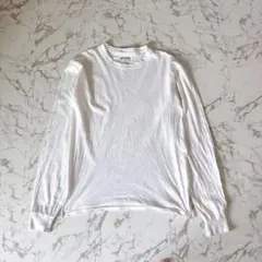 Champion ホワイト白　長袖 Tシャツ Mサイズ 美品