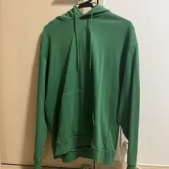 無地 プルオーバーパーカー グリーン