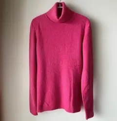 ユニクロ　カシミヤ100%タートルネックセーター　ピンク　長袖