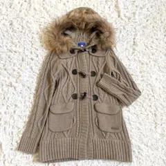 【極美品】ブルーレーベルクレストブリッジ ケーブルニット　ラクーンファー