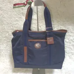 Orobianco トートバッグ　ネイビー　ナイロン　A4収納可メンズ