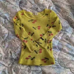 FITH チェリー柄ニットTシャツ