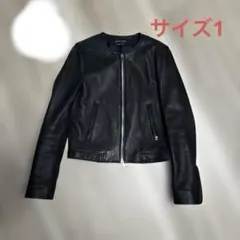 UNITED TOKYO ラムレザー 黒 シングルライダース ジャケット 1