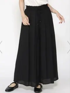 INGNIイングジョーゼットイージースカンツウエストゴム ドロストM新品
