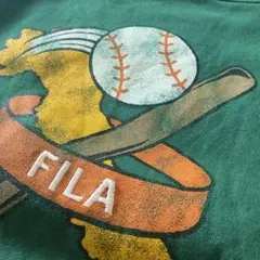 FILA カレッジロゴ スウェット トレーナー アメカジ ダメージビッグプリント