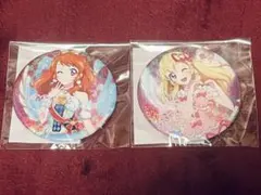 アイカツ 星宮いちご オーロラキス BIGホロ缶バッジ 2点セット
