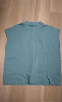 青緑色 ノースリーブ Tシャツ M