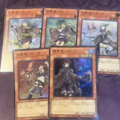 遊戯王 霊使い DK01 スターチップ 絵違い スーパーレア 5種セット