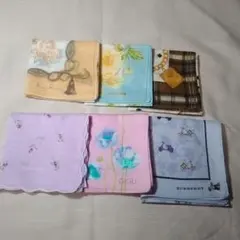 usedブランドハンカチ6枚まとめ売り