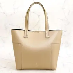 極美品✨ ランバンオンブルー トートバッグ パール アンセルム ゴールド ロゴのサムネイル