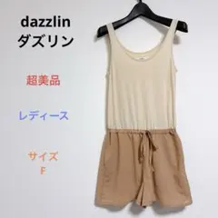 美品 dazzlin オールインワン ショートパンツ リボン ノースリーブ Fのサムネイル