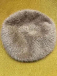 ベレー帽　リバーシブル　豹柄　ベージュ　クリスマス　韓国風　冬　ふわふわ